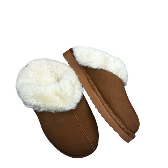 NWT Lazystep Sherpa lined slip on slippers size 5/6 - Picture 3 of 4